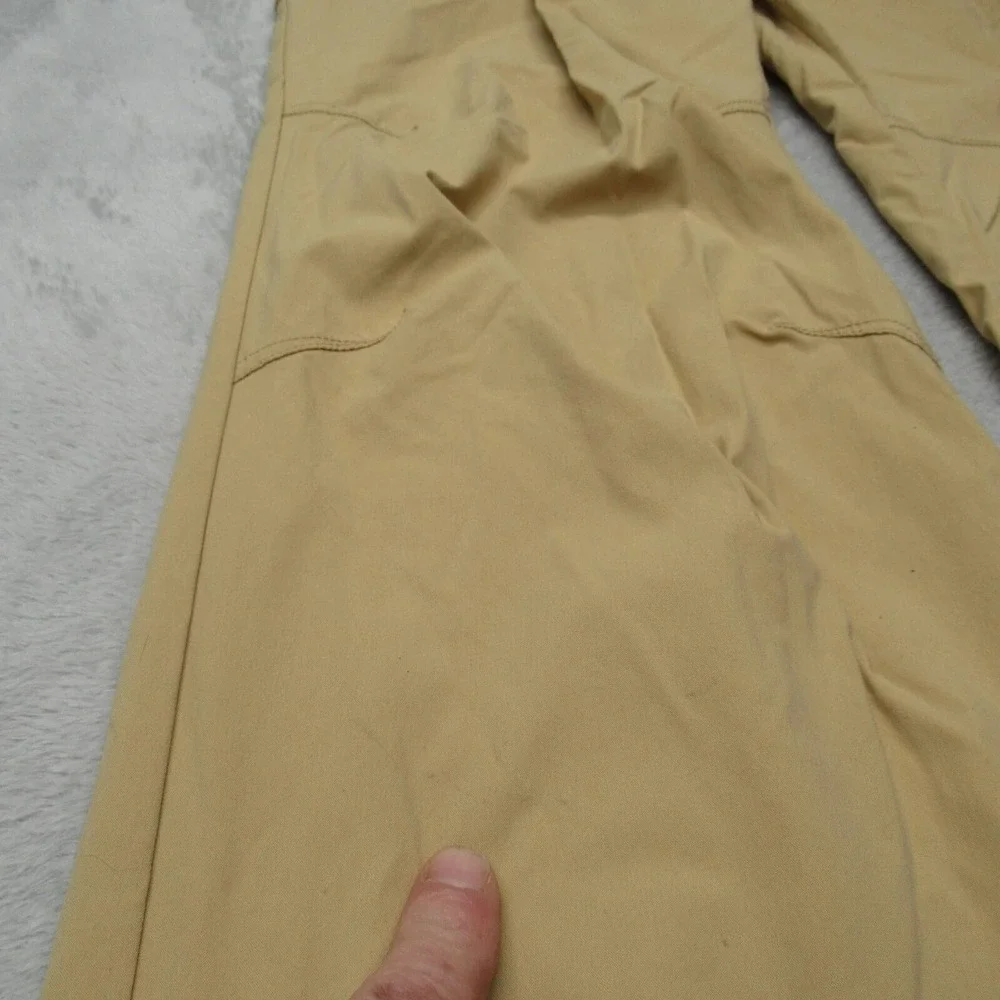 LL Bean Pants Mens Small Tan Flex Waist Belted Cargo SunSmart Hiking 30x33